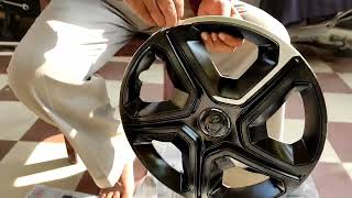 Nexon- Wheel covers paint as alloy wheels || At home || low budget 😃