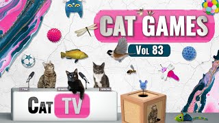 CAT Games | Ultimate Cat TV Compilation Vol 83 | 4 ЧАСА 🐝🐞🦋🦎🦜🐜🐭🧵