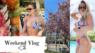 Weekend Vlog | enjoying the weather, pool day & 20km bike ride