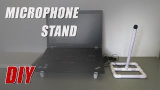 DIY Creative home made microphone stand with PVC