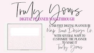 The Truly Yours Planner Walkthrough