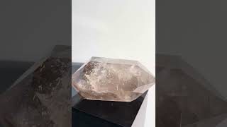 Massive double terminated golden rutile smoky quartz crystal from Brazil