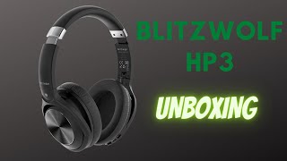 Fone de ouvido bluetooth sem fio Preto BlitzWolf BW HP3 - UNBOXING