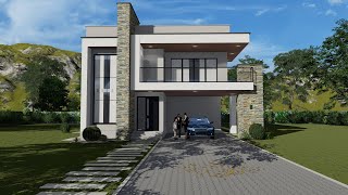 A Modern House Design | Four  Bedrooms | ArchiCAD 27 | Lumion 11