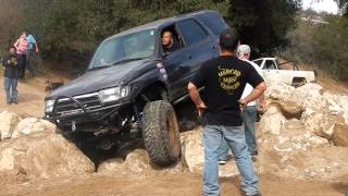 Chai's 4Runner Completing a rough obstacle. Hollister Hills, CA