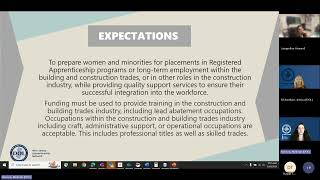 Women and Minorities in Construction Round 1 Technical Assistance Workshop 2024