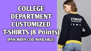 College Department Customized Printed T shirt | Delhi University Best Quality Pure Cotton T shirts