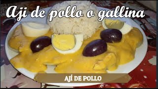 AJÍ DE GALLINA/POLLO (Fácil económico y rápido)