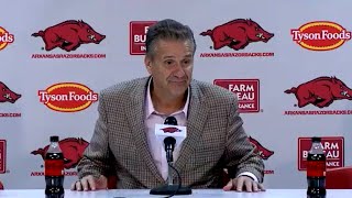 John Calipari recaps #18 Arkansas' 65-49 win over Troy