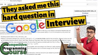 Google Interview Hard Question | Minimum Spanning Tree | CP Course | EP 88