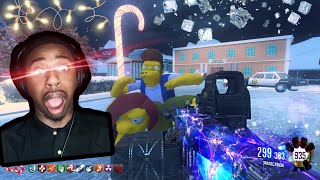 First Zombie Map FAIL! & The Simpsons Xmas - (Call of Duty Mod Zombies Gameplay)