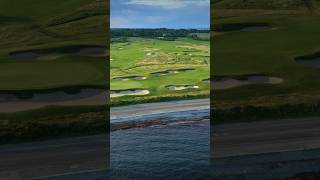 The seagull really makes the shot 🦅 #Golf #RhodeIsland #Drone #GolfCourse #Shorts