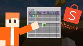 VLOG in Minecraft #1 Unboxing Full Netherite Armor  Enchanted Diamond Sword and Etc:(SALAMAT SHOPEE)