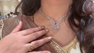 Tanishq Latest Diamond Necklace Set Designs With Price/Diamond Necklace Designs/Bengaluru/Deeya