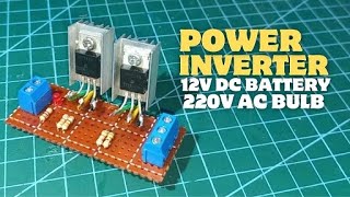 Inverter 12v  DC Battery  220v AC Bulb using MOSFET IRFZ44N