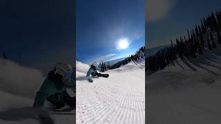 Fun snowboarder follow cam action. #insta360 #360camera #winter