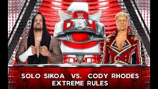 WWE 2K23 | Solo Sikoa vs Cody Rhodes Extreme Rules | Day 1