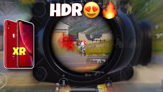 IPHONE XR MAKE YOU PRO🔥😍 NO LAG ON HDR ❤️ PUBG ON IPHONE XR