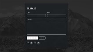 Create a Responsive Transparent Contact Form using HTML & CSS