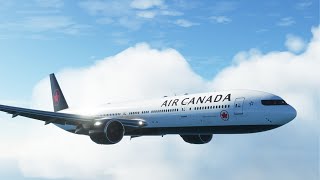 beautiful landing of Air Canada's Boeing 777 aircraft