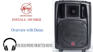 AERONS INSTAL 100 MKII Active Speaker System with APS 608 (In Hindi)