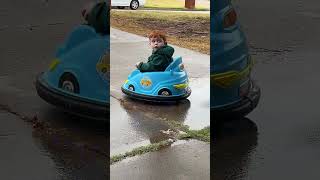 Toddler Falls Asleep While Riding Bumper Car - 1537788