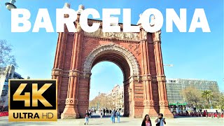 BARCELONA 🇪🇸 Spain 🇪🇸 4K 60fps city walk 4K UHD Sagrada Família & Boqueria