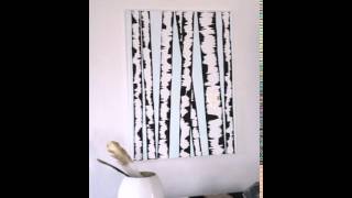 DIY Birch Tree Wall Art