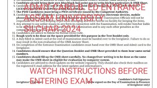 #instruction related B. Ed ENTRANCE ASSAM UNIVERSITY SILCHAR 2024 #what to use #admitcardb.ed2024