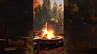 October Sunset & Campfire - ASMR Ambience #Shorts