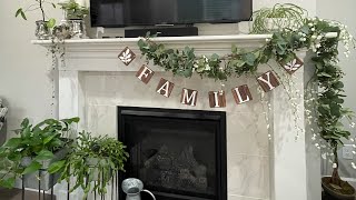 SPRING FIREPLACE DECOR | Weekend Project | DIY Home Decor | Eucalyptus Garland | Cherry Blossoms