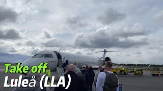 Take off from Luleå Airport (LLA) in Sweden with SAS