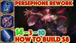 SMITE HOW TO BUILD PERSEPHONE - Persephone Mid Build Season 8 Conquest + How To + Guide + Gameplay