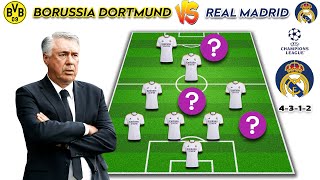 BORUSSIA DORTMUND VS REAL MADRID (4-3-1-2) POTENTIAL LINE UP ~ UEFA CHAMPIONS LEAGUE 23/24 FINALS