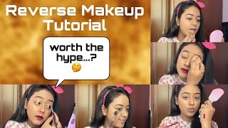 Tiktok Viral Makeup Trick || Reverse Makeup Tutorial || 5mins Makeup Tutorial || Love Daphica