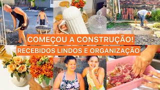 CONSTRUÇÃO DA CAIXA DE ÁGUA, NOVA GARRAFA TÉRMICA, ORGANIZEI A CASA, COMPREI FLORES E DECOREI💗