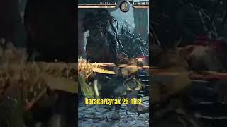 Baraka Combos Cyrax combo Mortal Kombat 1 #MK1 #mk 25 hits Cyrax kameo cameo