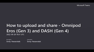 How to upload and share   Omnipod Eros Gen 3 and DASH Gen 4 1