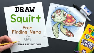 How to draw squirt from finding Nemo