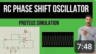 RC Phase Shift Oscillator Simulation#Proteus Simulation#RC phase shift oscillator#analog electronics