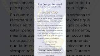 Sagitario ♐ Horóscopo del 18 al 24 de noviembre #horoscoposemanal #sagitario #horoscopo