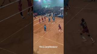 Volley Rally 😲Defence 😱 Back line shot 😳 #volleyball #volleydonor #volley #shorts #haikyu #viral