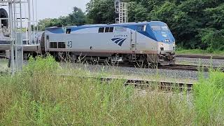 Amtrak #79 Carolinian departs Raleigh Union Station at 6:19pm on July 22nd 2021.