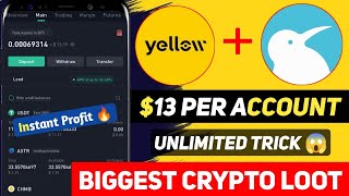 13$ Instant Withdraw In Yellow Network 😍 Instant Claim & Sell 💰 New Crypto Loot