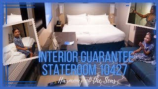 TOUR OUR INTERIOR GUARANTEE STATEROOM 10427 ON HARMONY OF THE SEAS #cruisecabin #royalcaribbean