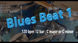 Backing Track Music - Blues 12 Bar Swing shuffle 120bpm Key C major / minor  [Drums & Bass Guitar]