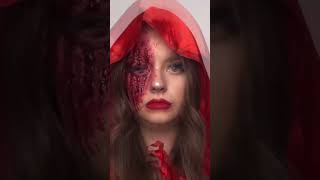 Scary sfx Makeup Tutorial ❤️ Halloween sfx makeup tutorial ❤️ Little Red Riding Hood Gone Wrong 😱