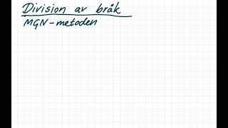 Matematik grundvux 4, kap. 1, division med bråk