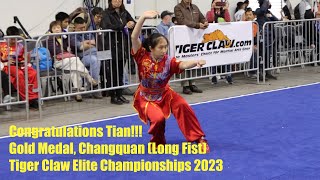 Tian, Changquan (Long Fist) Gold Medal, Tiger Claw 2023