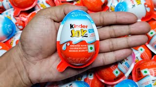 100 Yummy Glitter Kinder Joy Surprise Egg Toys Opening - A Lot Of Kinder Joy ASMR P-212